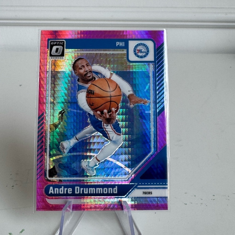 2024 2025 Panini Donruss Optic Prizm Andre Drummond Pink Wave Mint condition